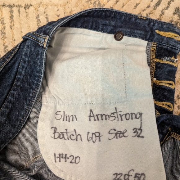 Shockoe Atelier Men’s Slim Straight Button Fly Dark Wash Selvedge Jeans 32x33 - Picture 6 of 11